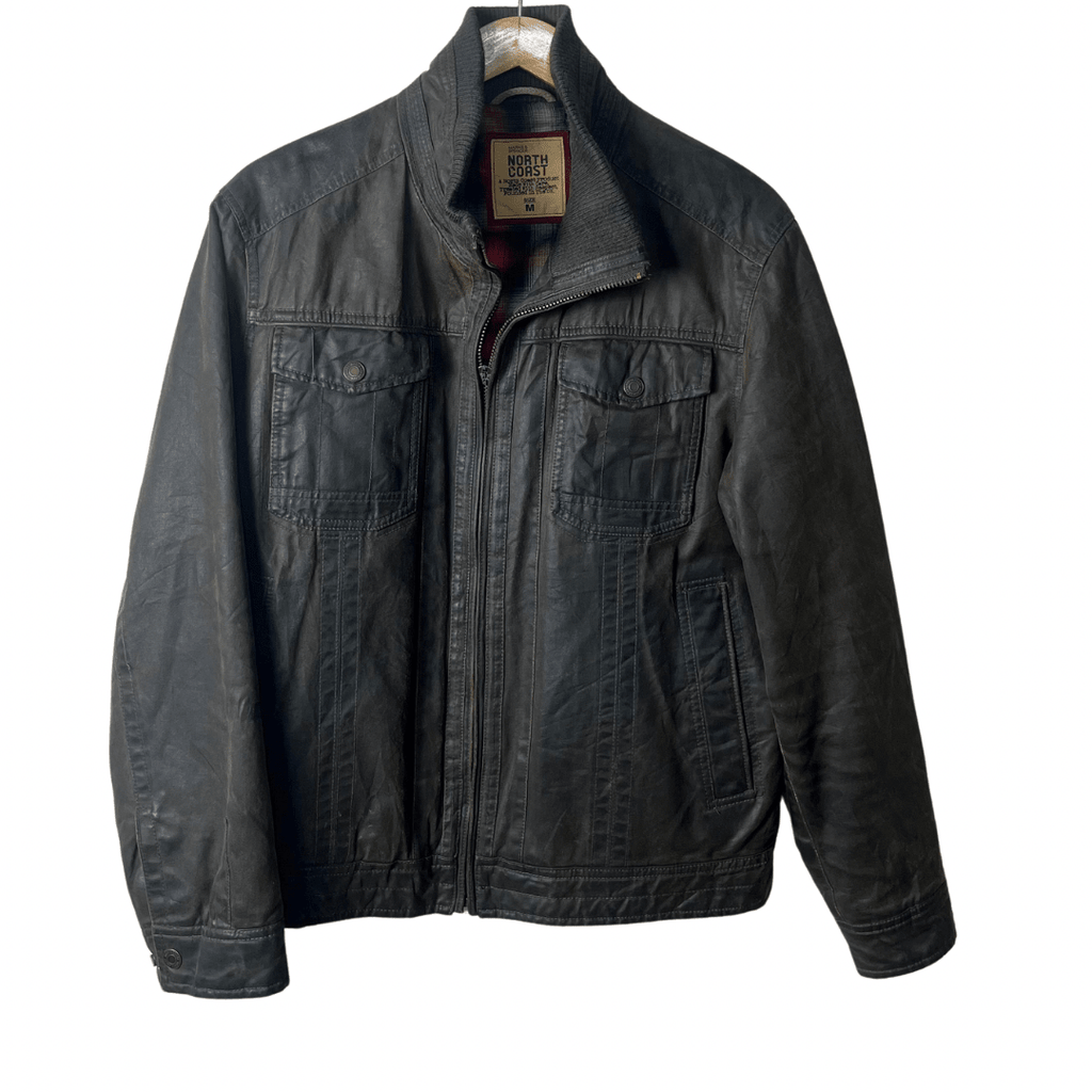 M & S North Coast Genuine Leather Jacket Medium - Funkify