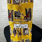 Mak Uno Pure Silk Giraffe Necktie 10 cm - Funkify