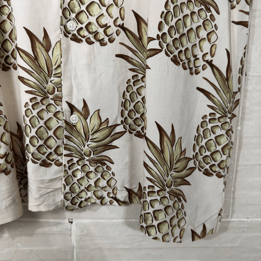 Mango Pineapple Pattern Shirt Medium - Funkify