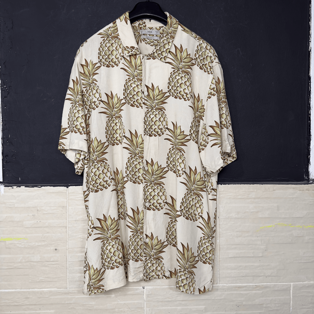 Mango Pineapple Pattern Shirt Medium - Funkify