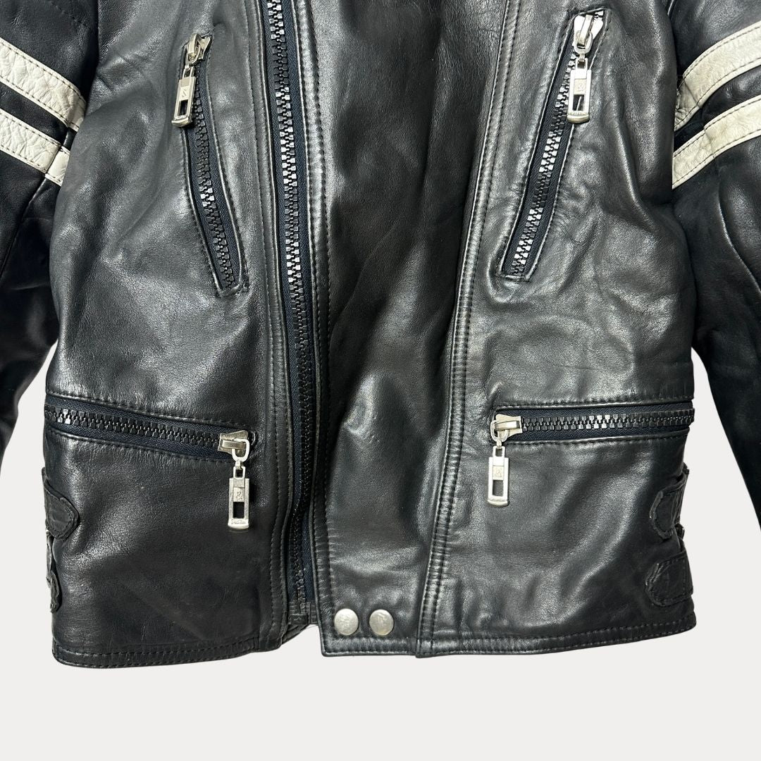 Mark Astor Genuine Leather Biker Jacket - Funkify