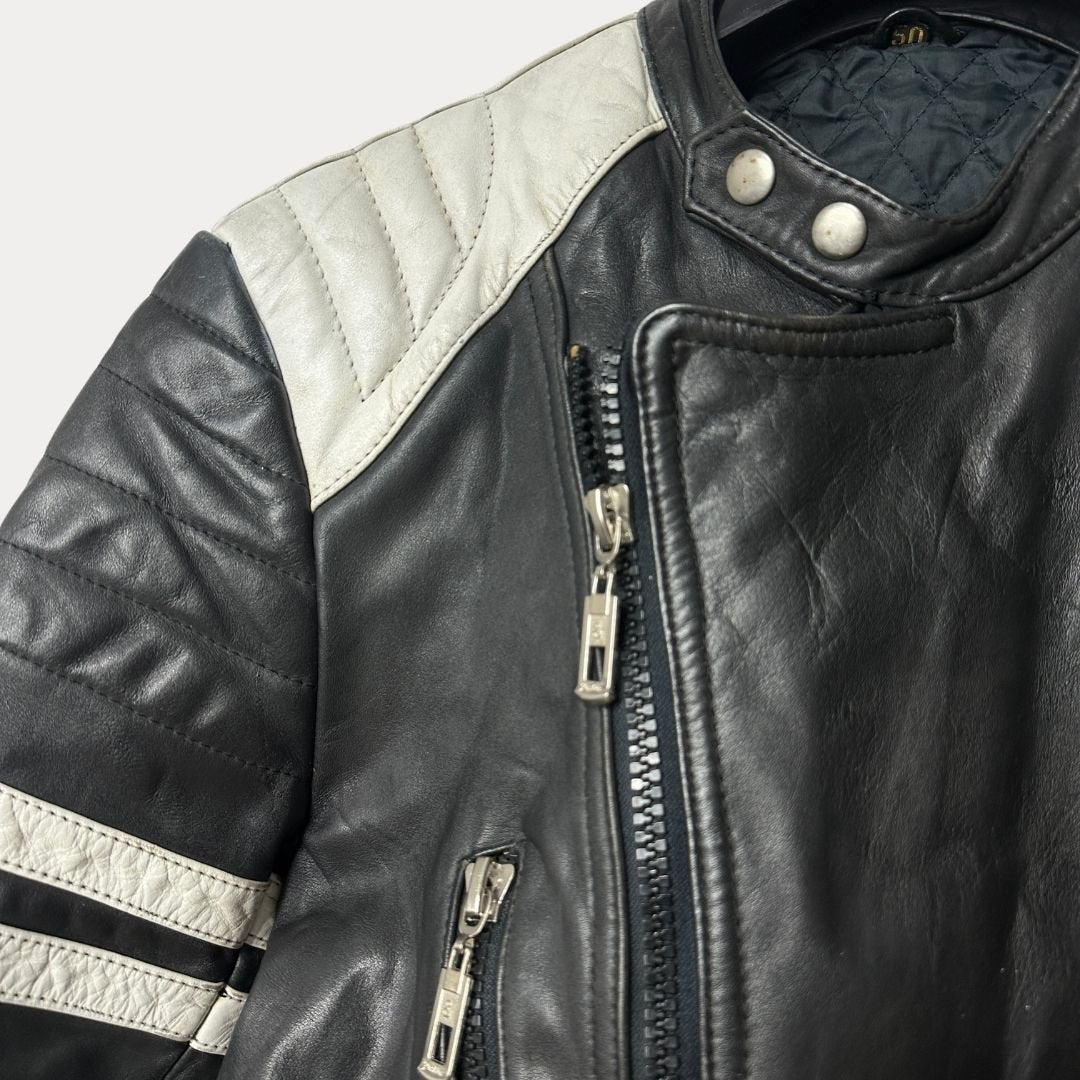 Mark Astor Genuine Leather Biker Jacket - Funkify