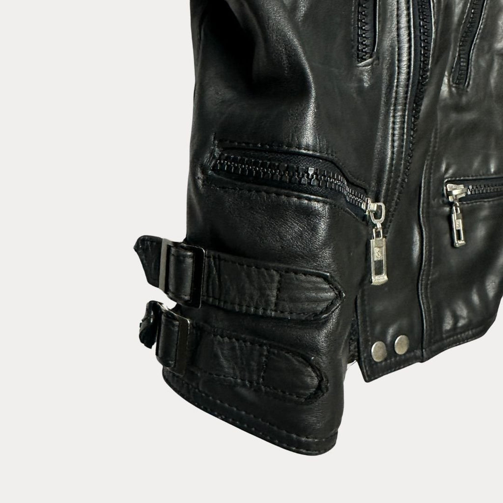 Mark Astor Genuine Leather Biker Jacket - Funkify