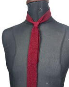 Maroon Knit Necktie - Funkify