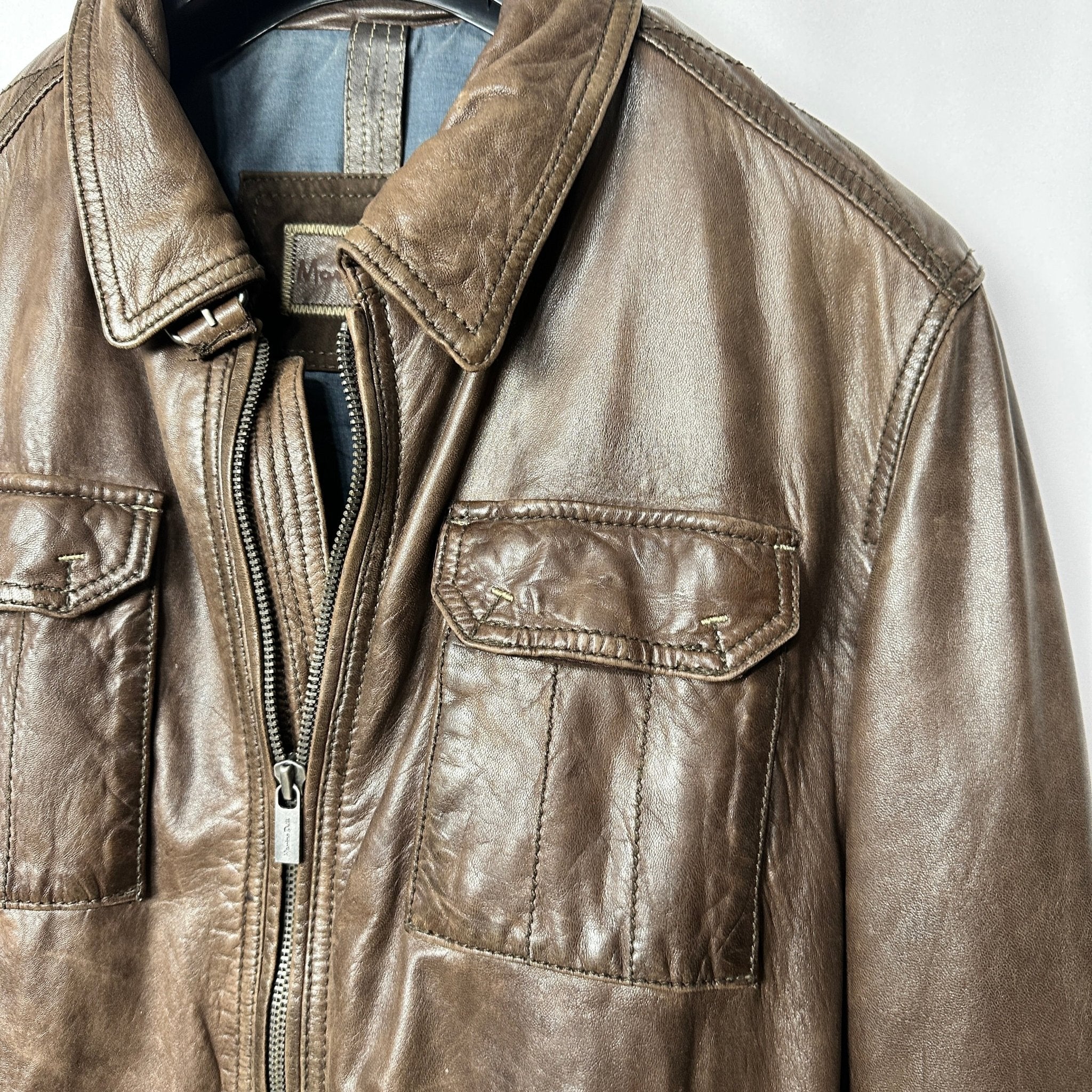 Massimo Dutti Genuine Leather Jacket XL - Funkify