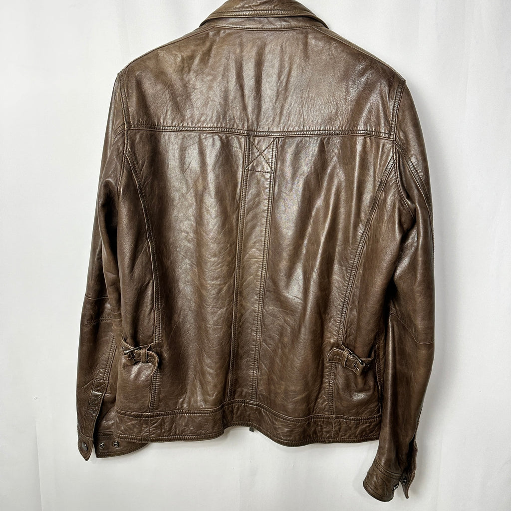 Massimo Dutti Genuine Leather Jacket XL - Funkify