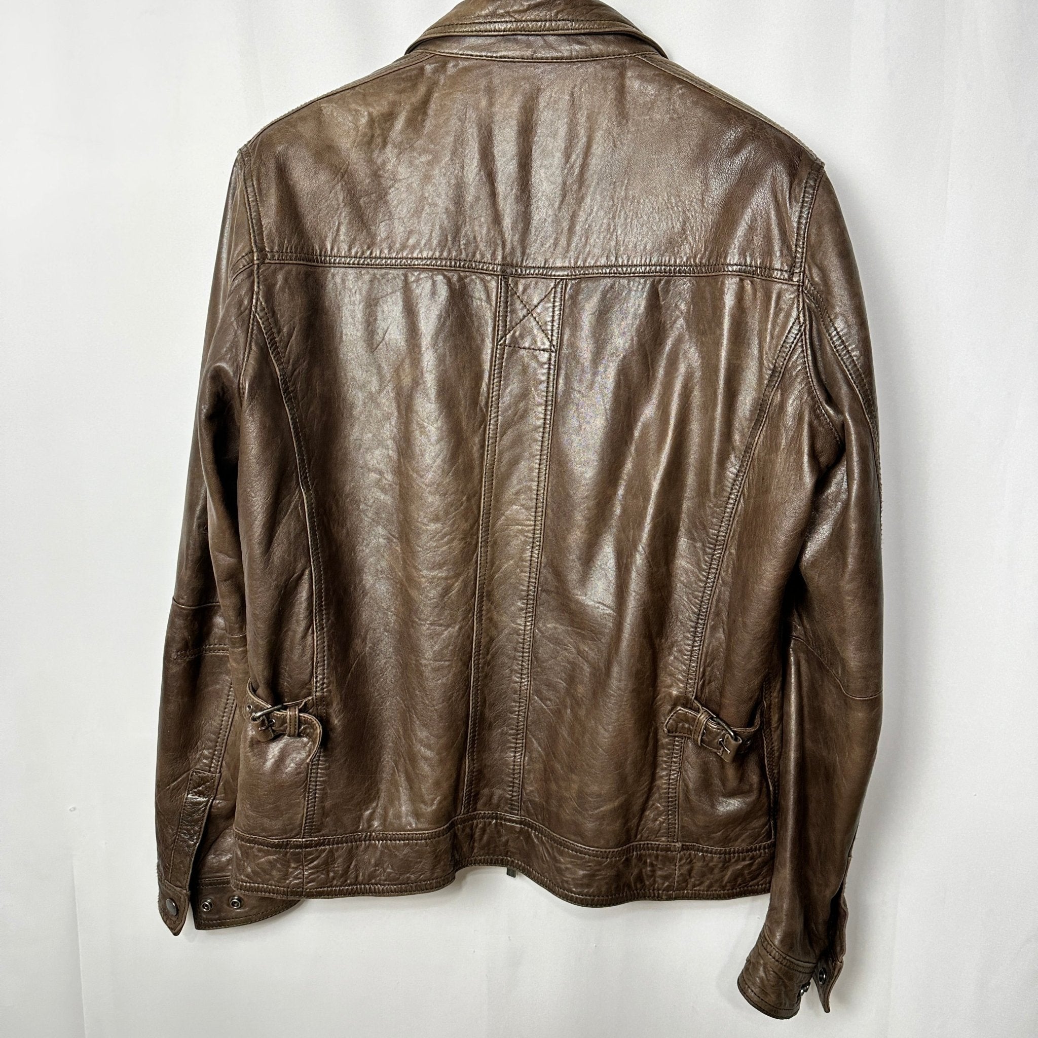 Massimo Dutti Genuine Leather Jacket XL - Funkify
