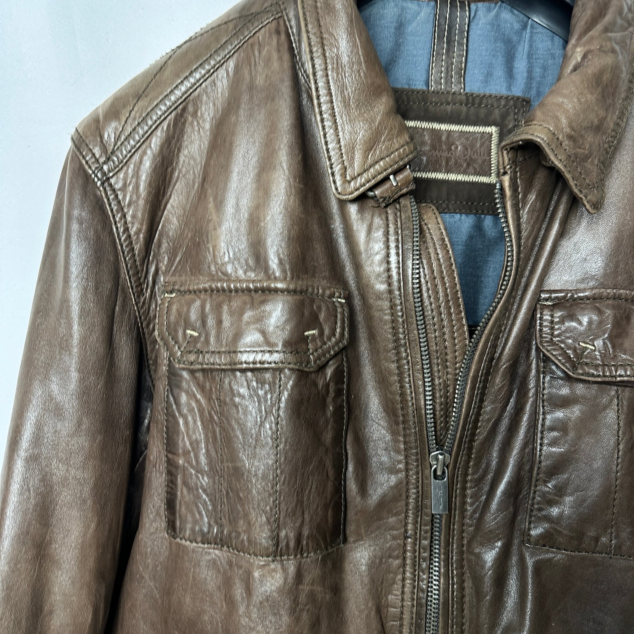 Massimo Dutti Genuine Leather Jacket XL - Funkify
