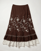 Maxi Floral Layered Skirt - Funkify