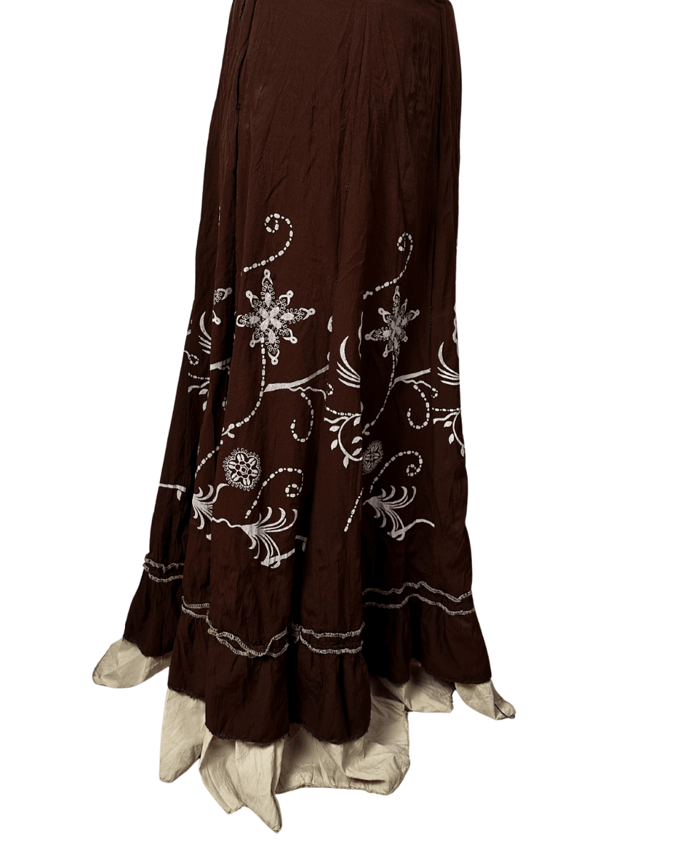 Maxi Floral Layered Skirt - Funkify