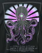 Metagame Octopus Graphic T-Shirt – Cyberpunk Gamer Tee XL - Funkify