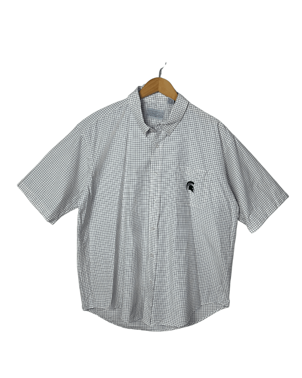 Michigan State Spartans Checkered Shirt 2XL - Funkify