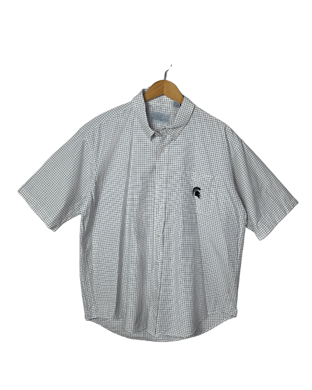 Michigan State Spartans Checkered Shirt 2XL - Funkify
