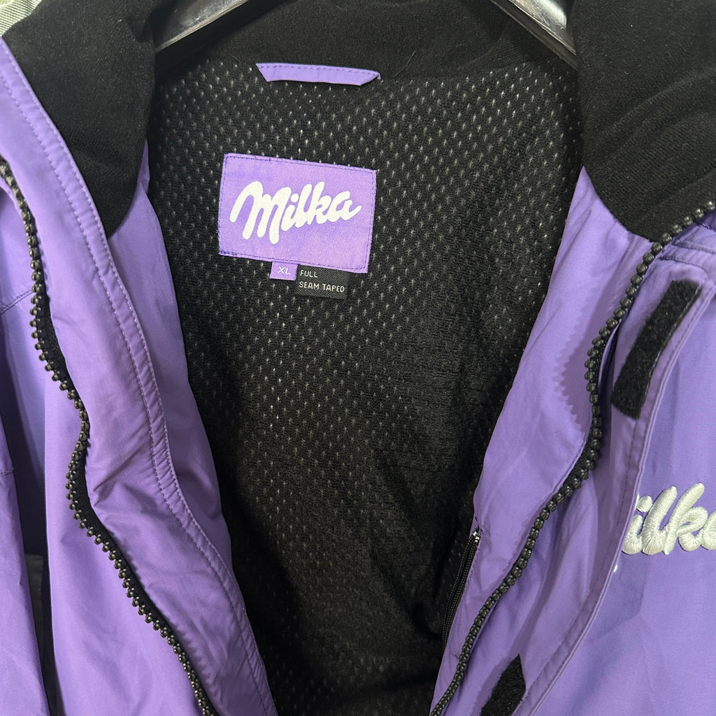 Milka Alpine Milk Chocolate Ski Jacket with Removable Hood XL - Funkify