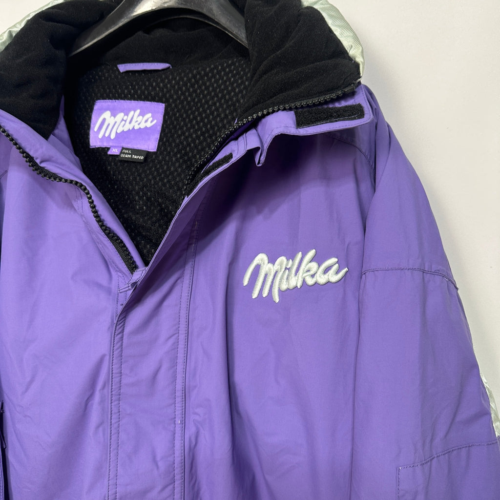 Milka Alpine Milk Chocolate Ski Jacket with Removable Hood XL - Funkify