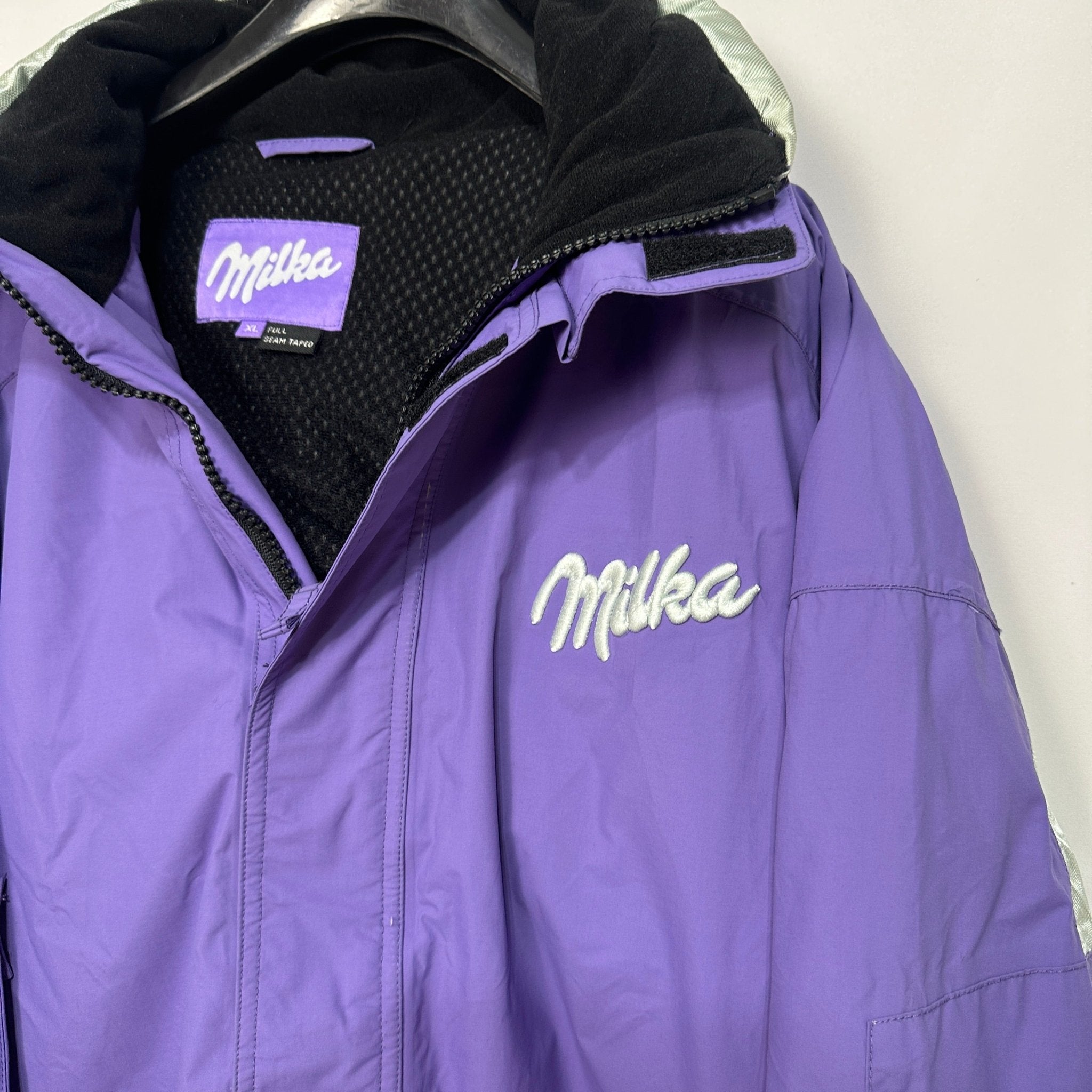 Milka Alpine Milk Chocolate Ski Jacket with Removable Hood XL - Funkify