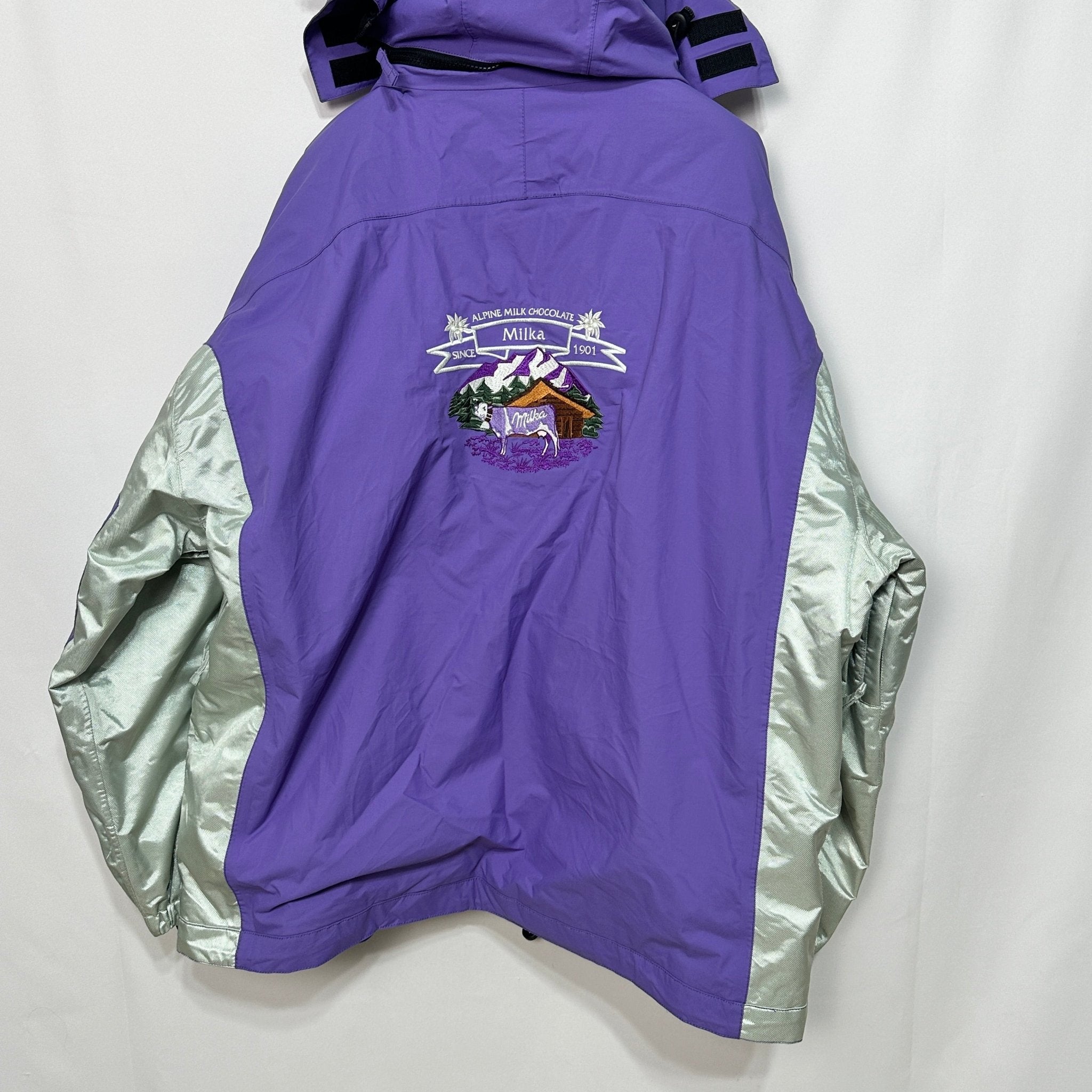 Milka Alpine Milk Chocolate Ski Jacket with Removable Hood XL - Funkify