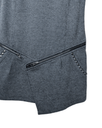 Mim Studded Asymmetrica Mini Dress with Zipper Details Small - Funkify
