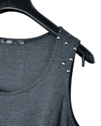 Mim Studded Asymmetrica Mini Dress with Zipper Details Small - Funkify