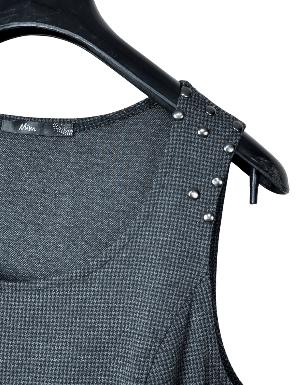 Mim Studded Asymmetrica Mini Dress with Zipper Details Small - Funkify