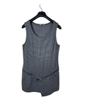 Mim Studded Asymmetrica Mini Dress with Zipper Details Small - Funkify
