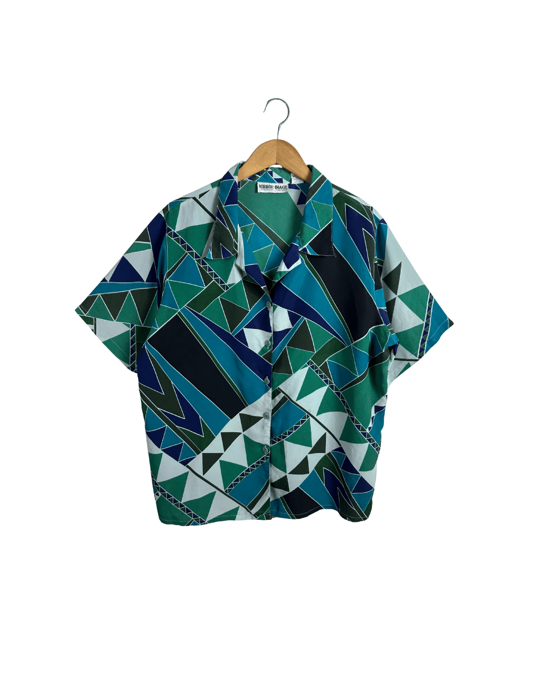 Mirror Image Geometric Shirt 2XL - Funkify