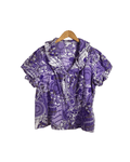 Miss Etam Patterned Button Up Blouse - Funkify