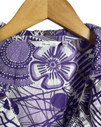 Miss Etam Patterned Button Up Blouse - Funkify