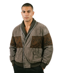 Vintage Genuine Suede Leather Bomber Jacket