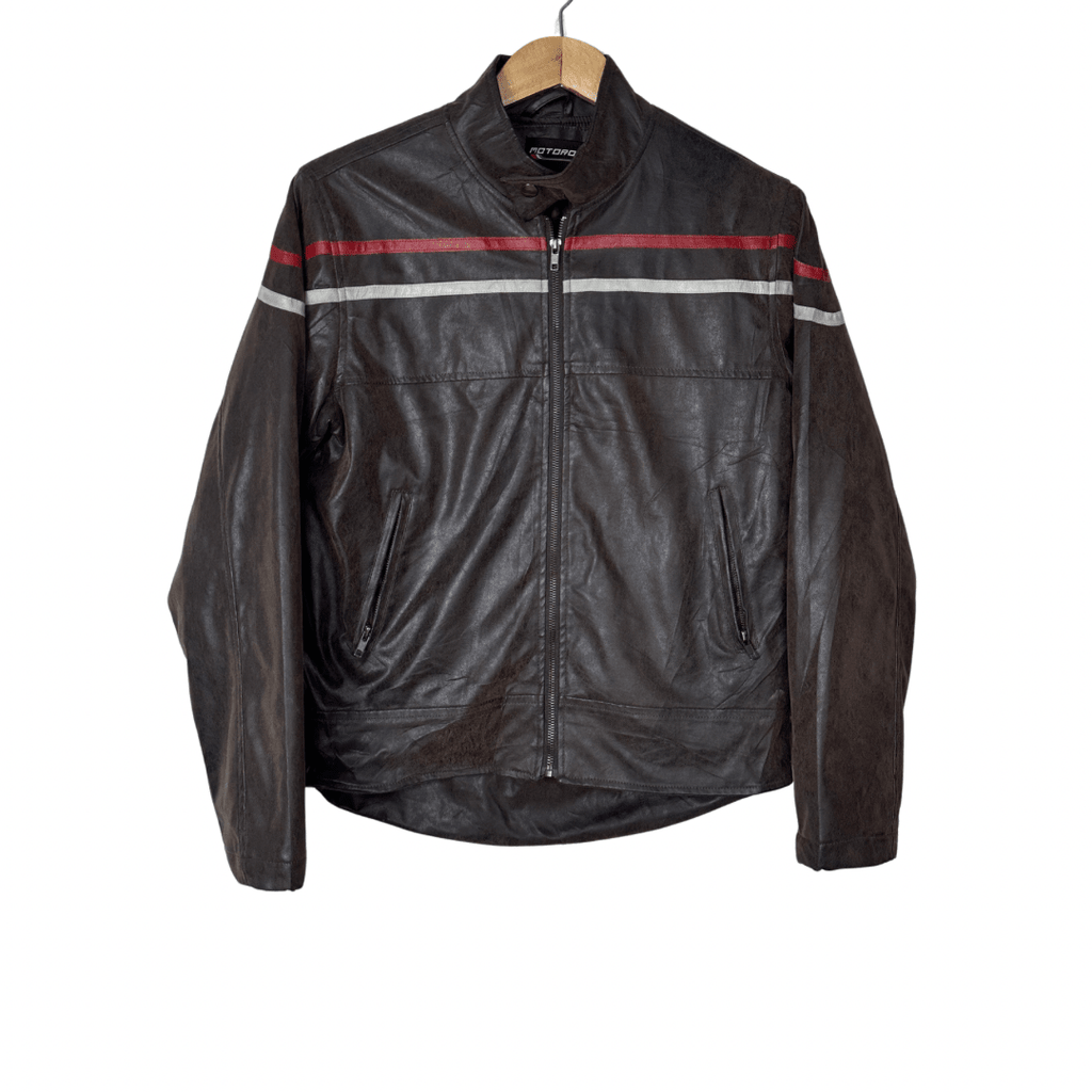 Motoroil Leather Racing Jacket Small - Funkify