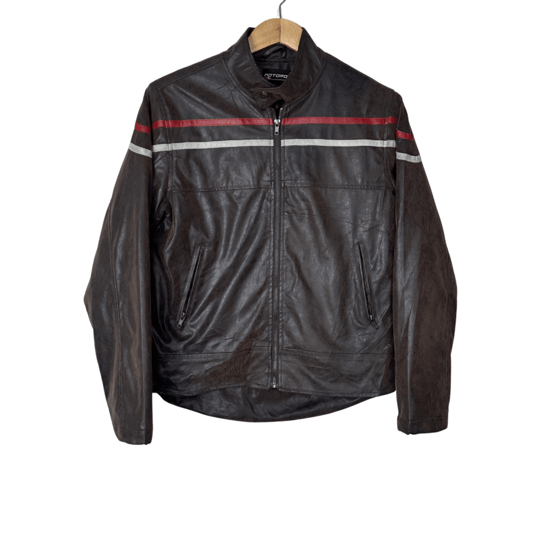 Motoroil Leather Racing Jacket Small - Funkify