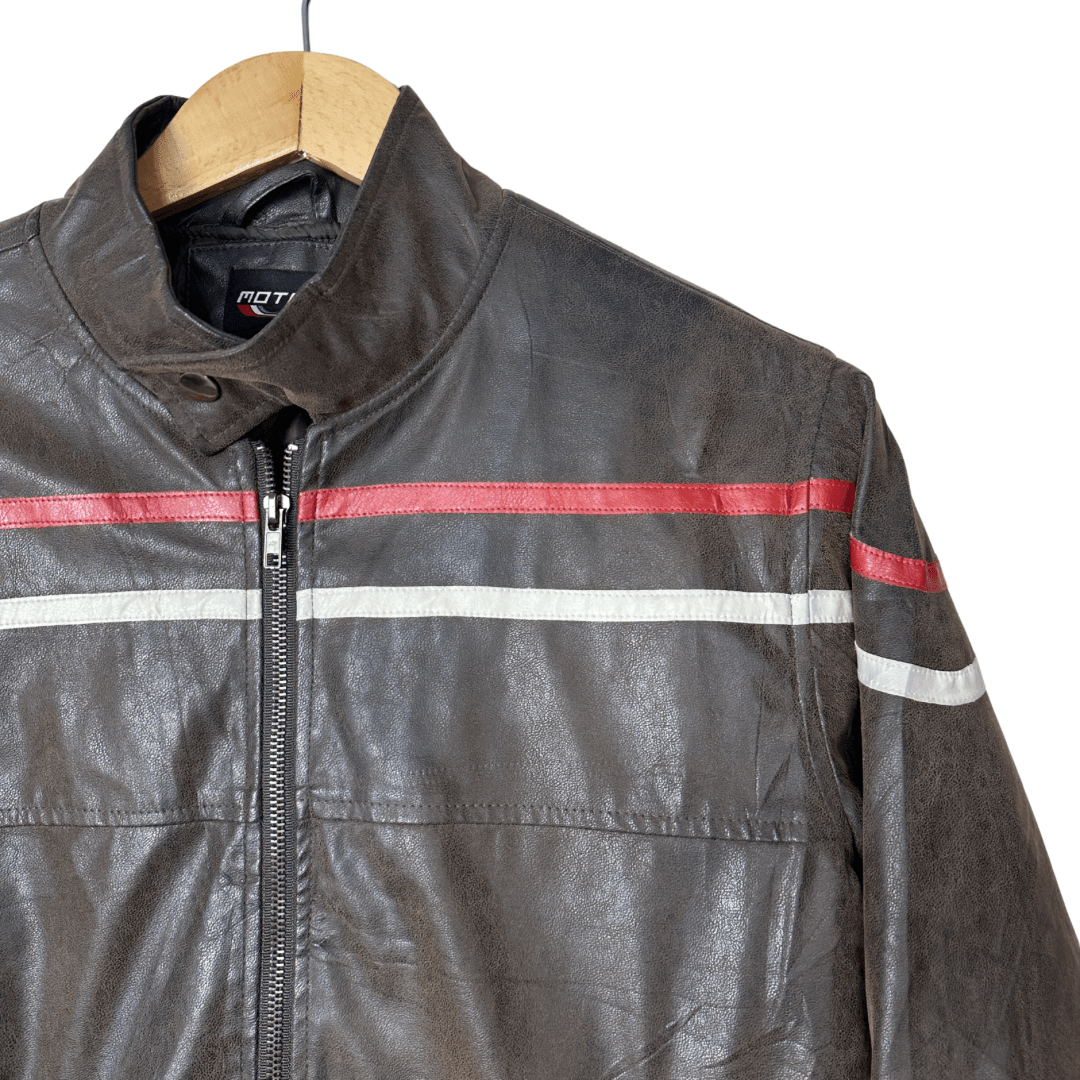 Motoroil Leather Racing Jacket Small - Funkify