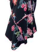 M&S Limited Edition Asian - inspired Floral Asymmetrical Wrap Blouse - Funkify