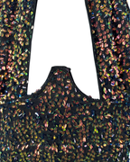 Multicolor Sequin Keyhole Front Halter Dress - UK 12 - Funkify