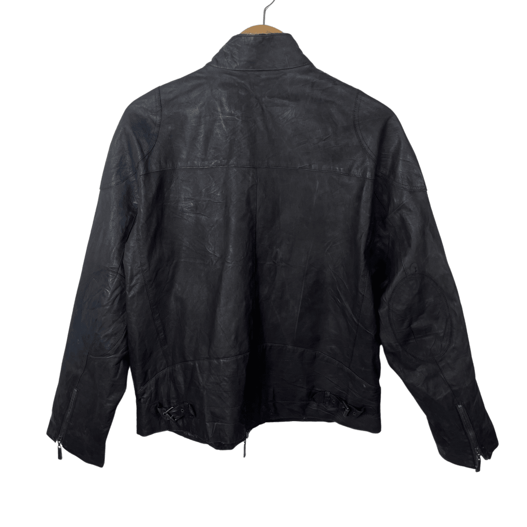 Murberry Women's Leather Jacket Made in Italy Large - Funkify