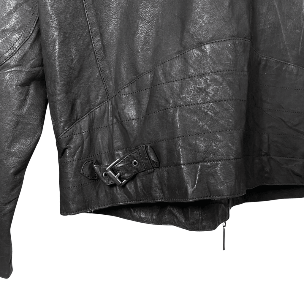 Murberry Women's Leather Jacket Made in Italy Large - Funkify