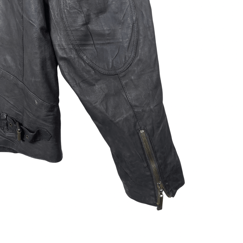 Murberry Women's Leather Jacket Made in Italy Large - Funkify