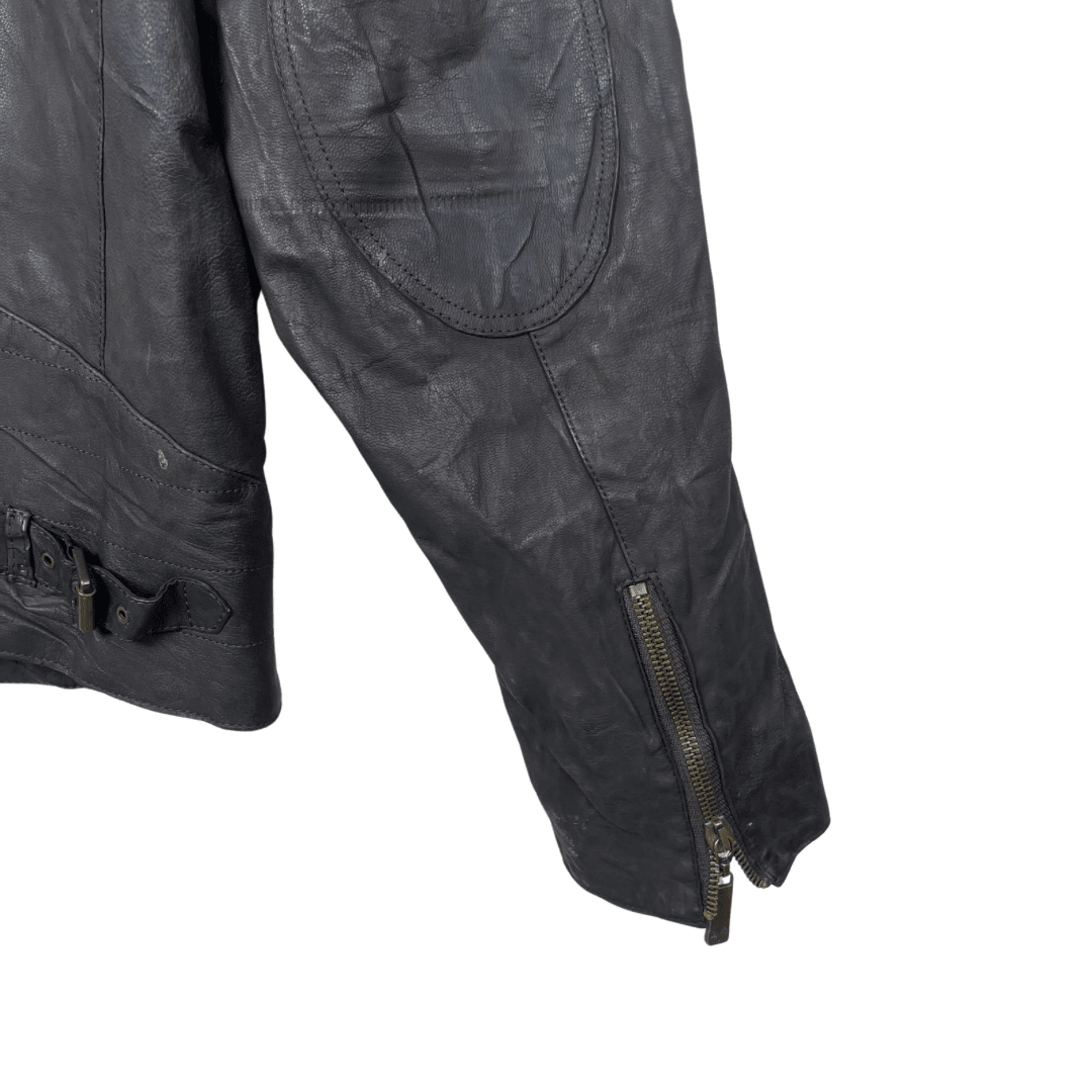 Murberry Women's Leather Jacket Made in Italy Large - Funkify