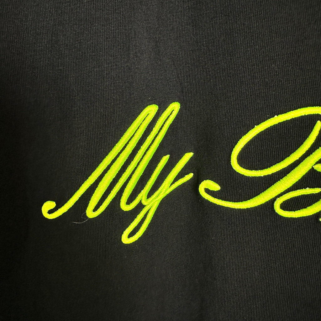 My Brand Embroidered Long Line Graphic Tee - Funkify