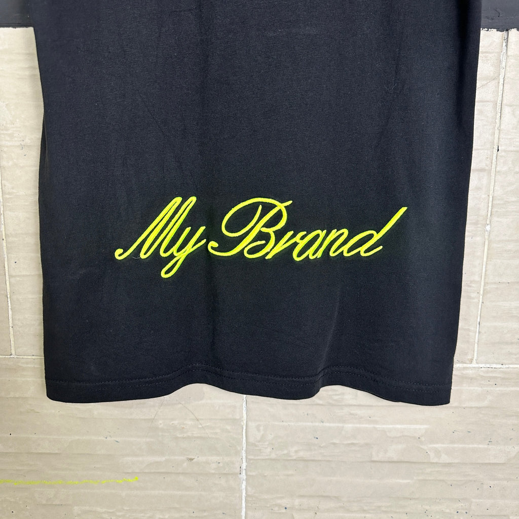 My Brand Embroidered Long Line Graphic Tee - Funkify