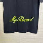 My Brand Embroidered Long Line Graphic Tee - Funkify