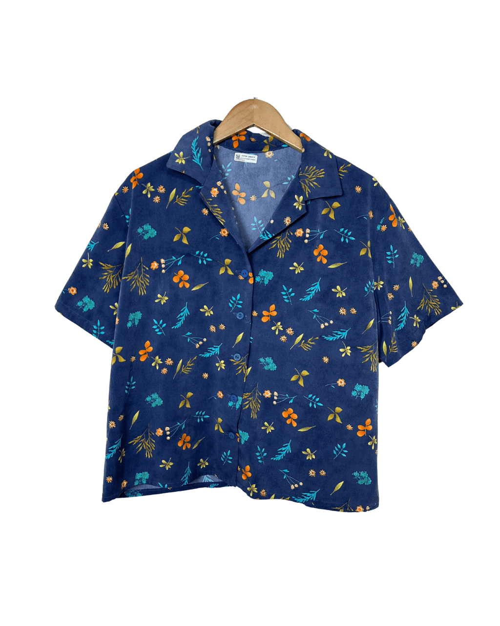 Navy Floral Shirt - Women's XL - Funkify
