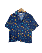 Navy Floral Shirt - Women's XL - Funkify
