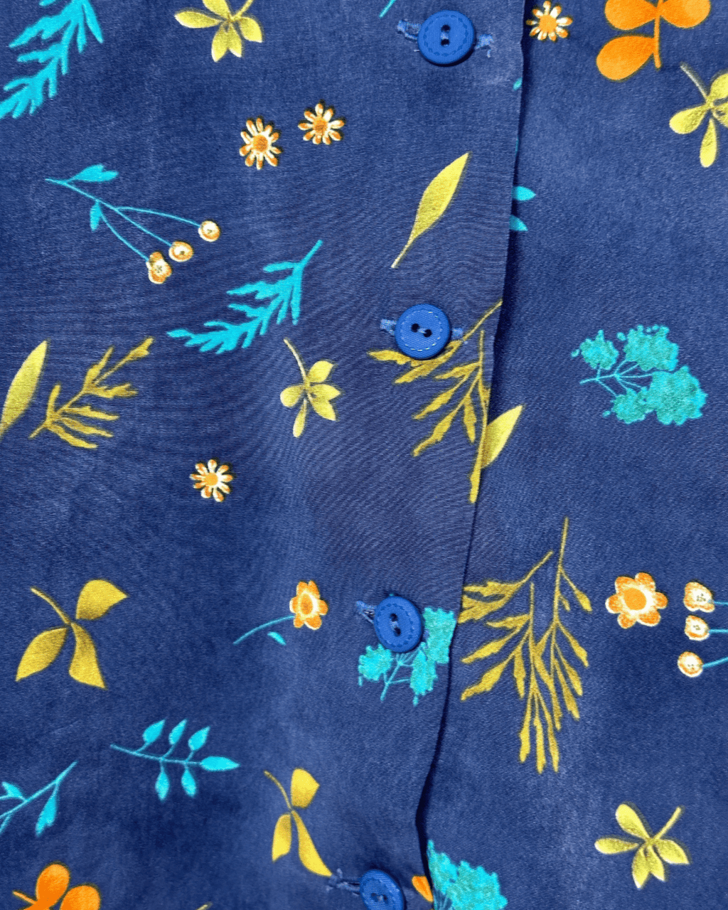 Navy Floral Shirt - Women's XL - Funkify