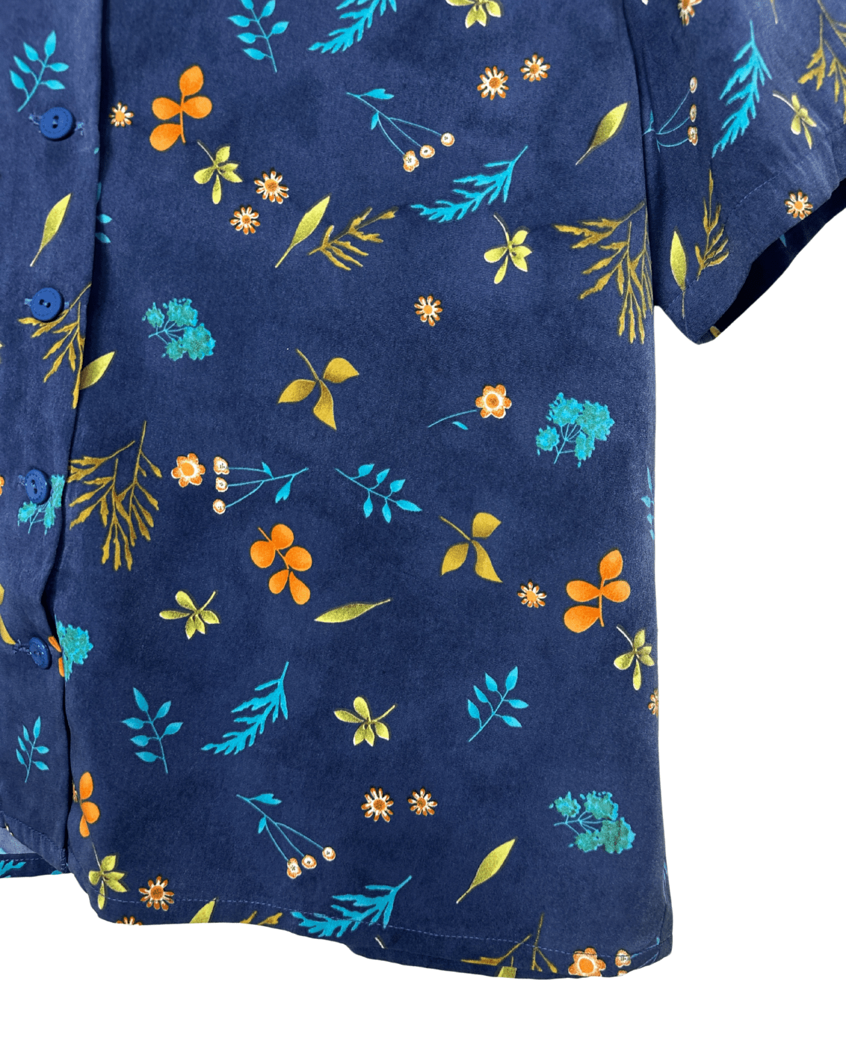 Navy Floral Shirt - Women's XL - Funkify