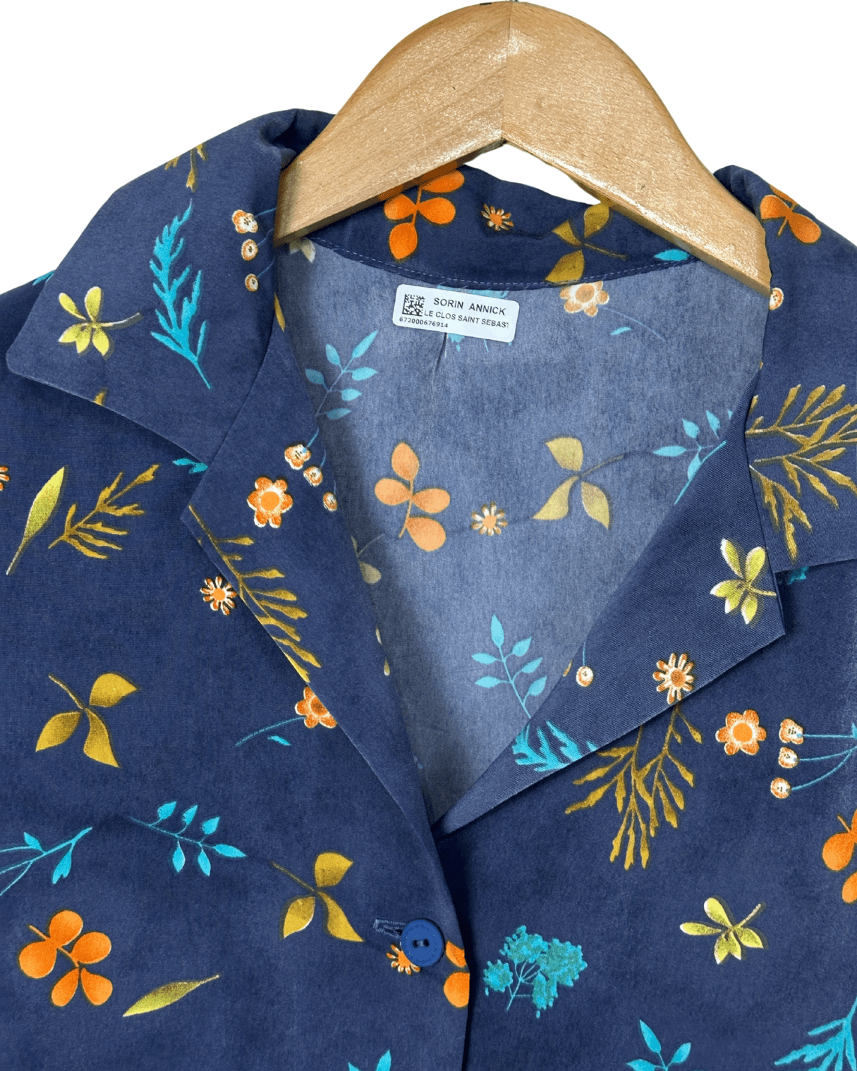 Navy Floral Shirt - Women's XL - Funkify