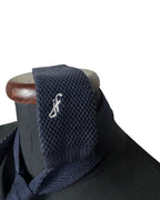 Navy Knit Necktie - Funkify