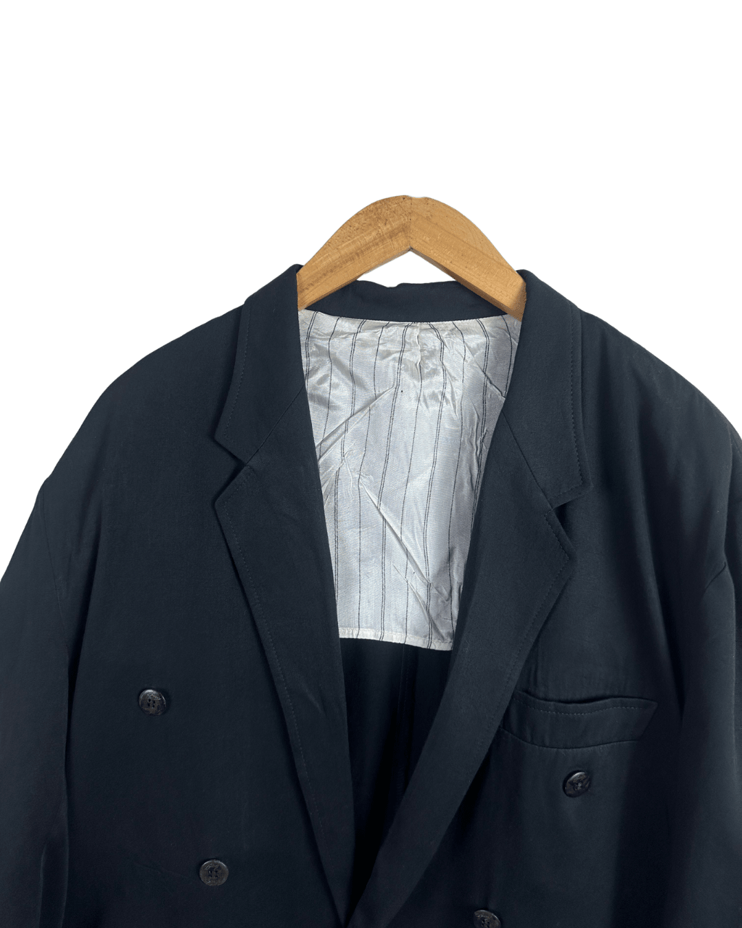 Navy Lightweight Double Breasted Blazer - Funkify