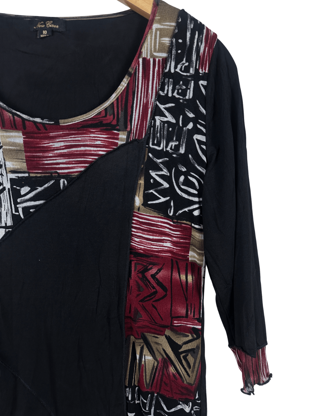 New Cover Y2K Colorblock Assymetric Top - Funkify