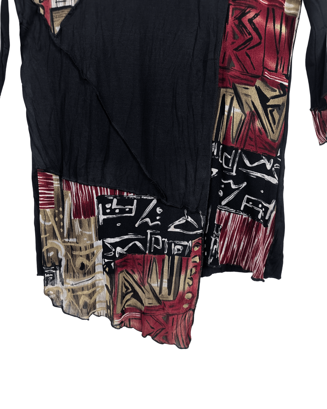 New Cover Y2K Colorblock Assymetric Top - Funkify